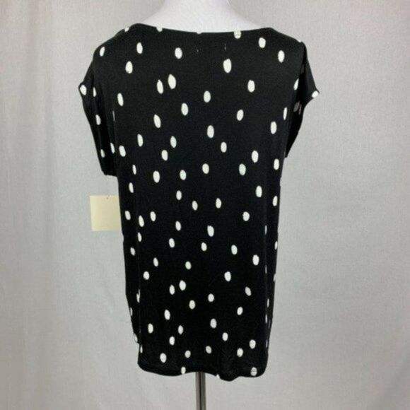 14th And Union Cap Sleeve Polka Dot Printed Top - Picture 4 of 6